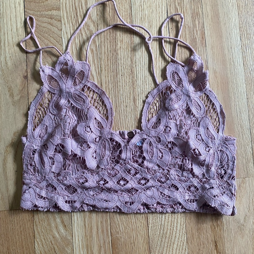 Free People Pink Lace Bralette